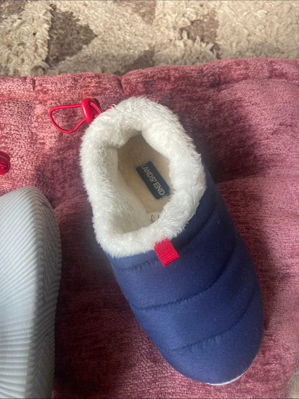 Lands End quilted navy